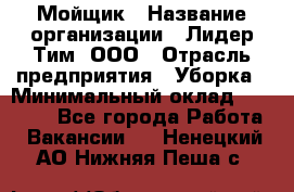 Мойщик › Название организации ­ Лидер Тим, ООО › Отрасль предприятия ­ Уборка › Минимальный оклад ­ 15 300 - Все города Работа » Вакансии   . Ненецкий АО,Нижняя Пеша с.